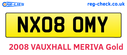 NX08OMY are the vehicle registration plates.