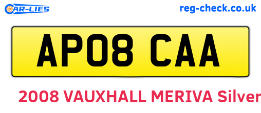 AP08CAA are the vehicle registration plates.