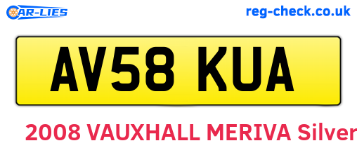 AV58KUA are the vehicle registration plates.