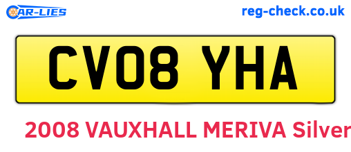 CV08YHA are the vehicle registration plates.