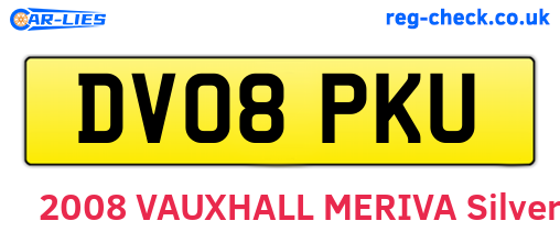 DV08PKU are the vehicle registration plates.