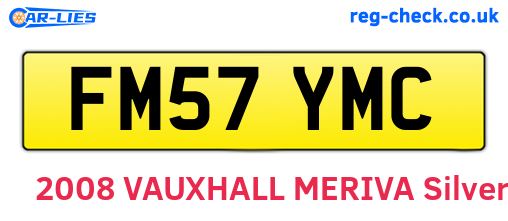FM57YMC are the vehicle registration plates.