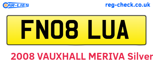FN08LUA are the vehicle registration plates.