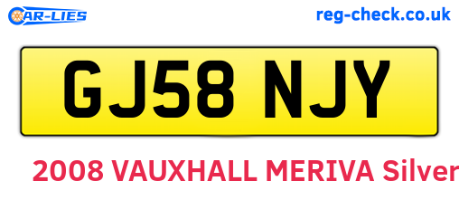 GJ58NJY are the vehicle registration plates.