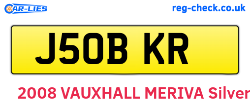 J50BKR are the vehicle registration plates.