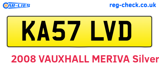 KA57LVD are the vehicle registration plates.