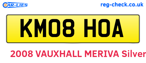 KM08HOA are the vehicle registration plates.