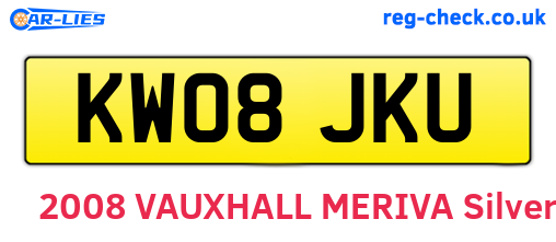 KW08JKU are the vehicle registration plates.