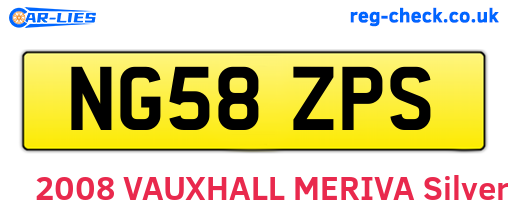 NG58ZPS are the vehicle registration plates.