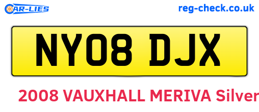 NY08DJX are the vehicle registration plates.