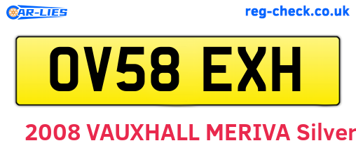 OV58EXH are the vehicle registration plates.