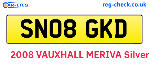 SN08GKD are the vehicle registration plates.