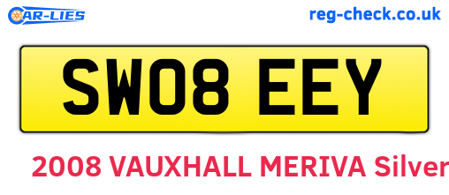 SW08EEY are the vehicle registration plates.