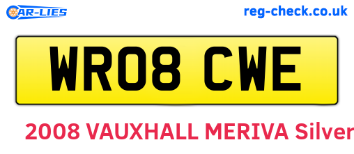 WR08CWE are the vehicle registration plates.