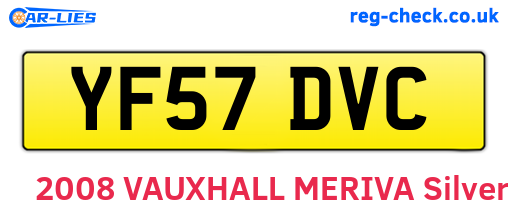 YF57DVC are the vehicle registration plates.