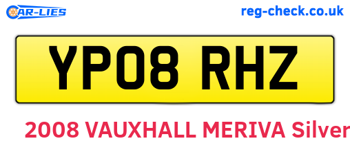 YP08RHZ are the vehicle registration plates.
