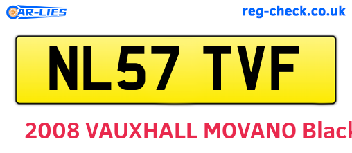 NL57TVF are the vehicle registration plates.