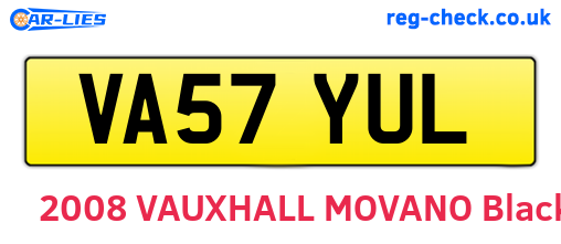 VA57YUL are the vehicle registration plates.
