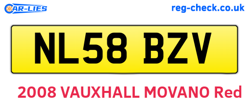 NL58BZV are the vehicle registration plates.