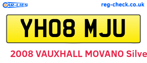 YH08MJU are the vehicle registration plates.