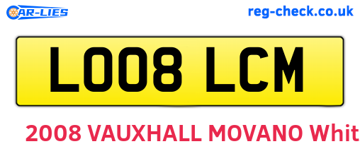LO08LCM are the vehicle registration plates.