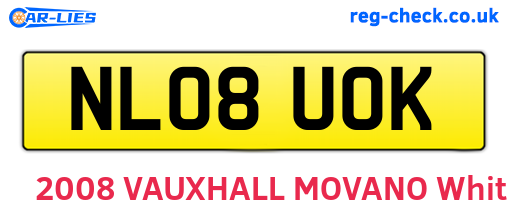 NL08UOK are the vehicle registration plates.