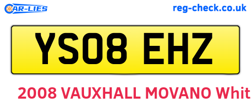 YS08EHZ are the vehicle registration plates.