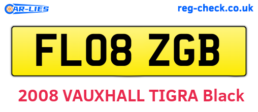 FL08ZGB are the vehicle registration plates.