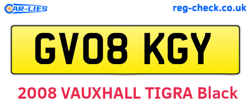 GV08KGY are the vehicle registration plates.