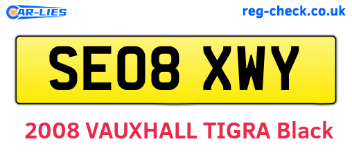 SE08XWY are the vehicle registration plates.