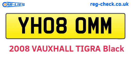 YH08OMM are the vehicle registration plates.