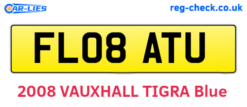 FL08ATU are the vehicle registration plates.