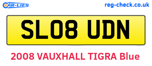 SL08UDN are the vehicle registration plates.