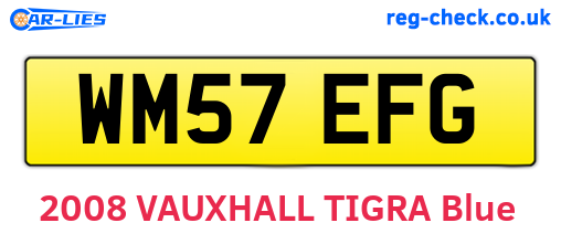 WM57EFG are the vehicle registration plates.