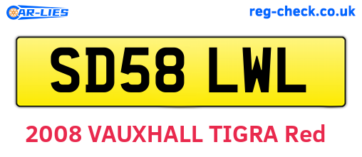 SD58LWL are the vehicle registration plates.
