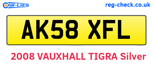 AK58XFL are the vehicle registration plates.