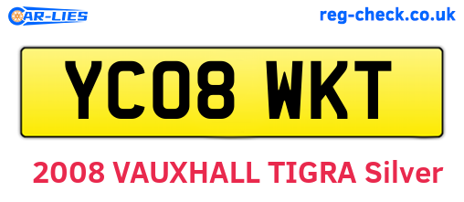 YC08WKT are the vehicle registration plates.