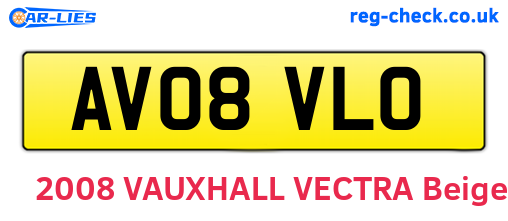 AV08VLO are the vehicle registration plates.