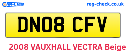 DN08CFV are the vehicle registration plates.