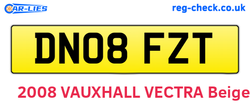 DN08FZT are the vehicle registration plates.
