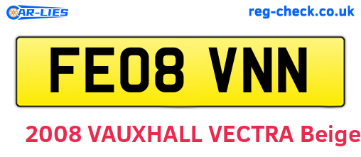 FE08VNN are the vehicle registration plates.