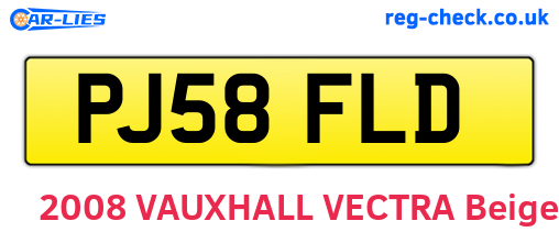 PJ58FLD are the vehicle registration plates.