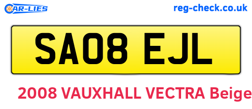 SA08EJL are the vehicle registration plates.