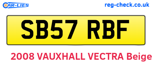 SB57RBF are the vehicle registration plates.
