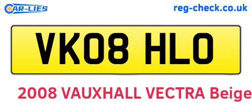 VK08HLO are the vehicle registration plates.