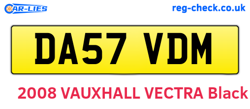 DA57VDM are the vehicle registration plates.