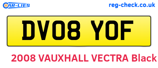 DV08YOF are the vehicle registration plates.