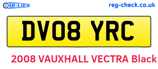 DV08YRC are the vehicle registration plates.