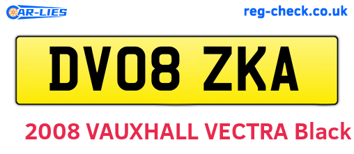 DV08ZKA are the vehicle registration plates.