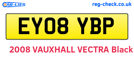EY08YBP are the vehicle registration plates.